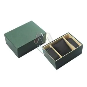 3 Pieces Kotak Perhiasan Green Plain Paper Watch Packaging Box