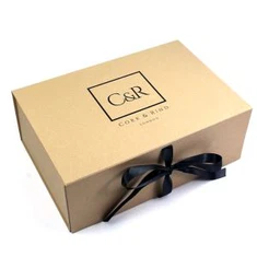 Kotak Hadiah Kardus Coklat Kemasan Lipat