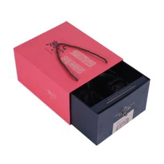 Red Tea Box Sliding Box Dengan Handle Tali