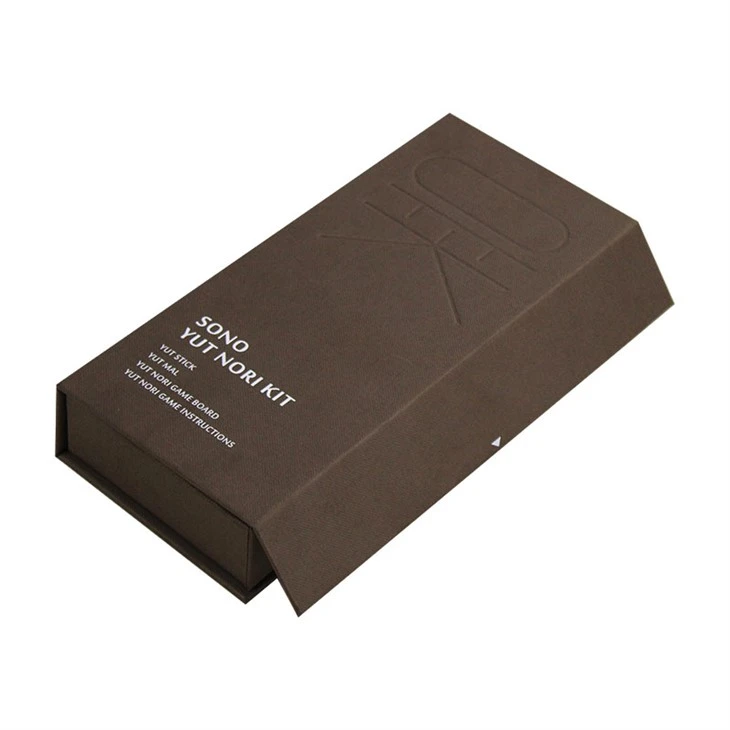 Kotak Magnetik Kertas Bertekstur Coklat