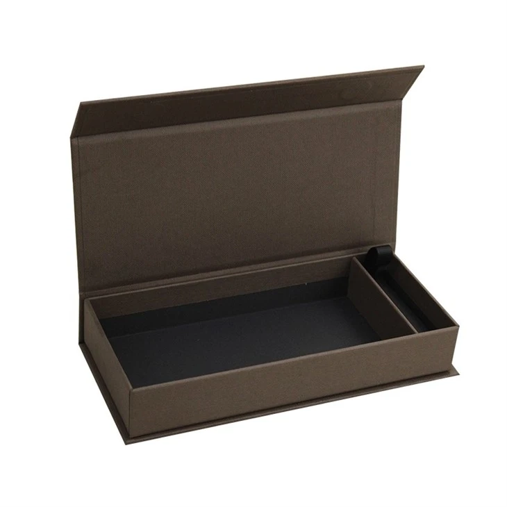 Brown Textured Paper Magnetic Boxes